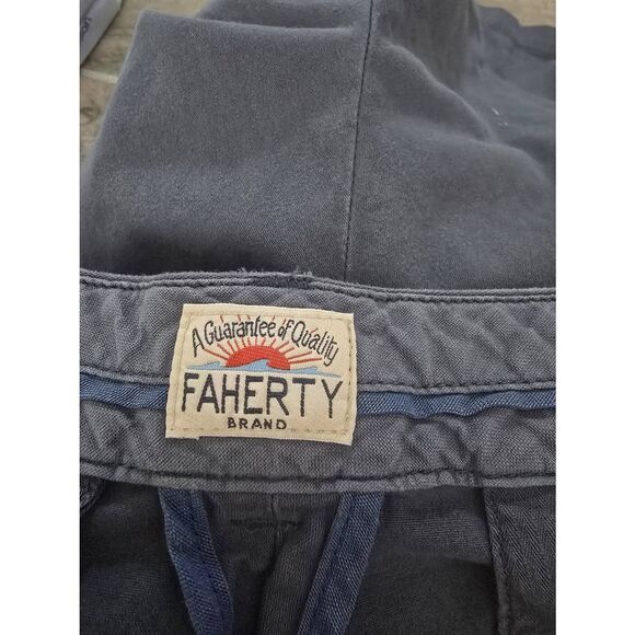 Men's Faherty Chino Shorts Size 36 Blue Gray - Picture 7 of 10